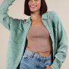 Mineral Washed Gauze Button Down Shirt - Sage