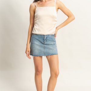 Satin Back Tie Detail Cami - Alpaca