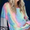 Tie Dye French Terry Sweatshirt with Contrast - Charcoal Tie Dye